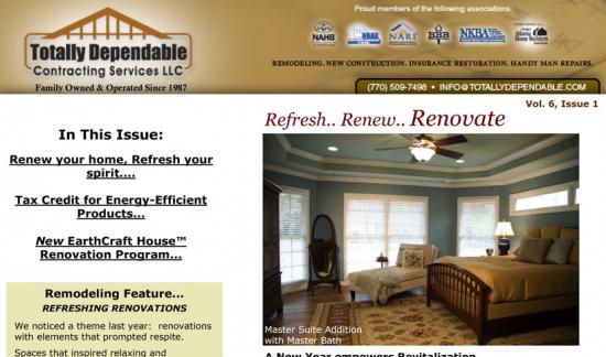 Winter 2008 Newsletter - Renew - Renovate Tax Credits & Green Remodeling 